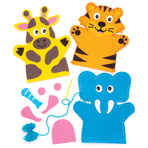 Jungle Animal Hand Puppet Sewing Kits