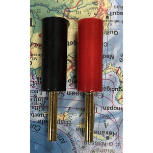 Banana plug red and black pair (plastic)