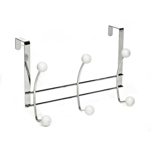 3 Ball Hook Over The Door Rail - Polished Chrome - Decorails