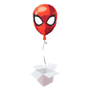 Spider-Man Head Junior Shape Foil Helium Balloon - Inflated Balloon in a Box