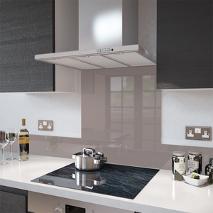 Cappuccino Toughened Glass Splashback 75cm x 60cm