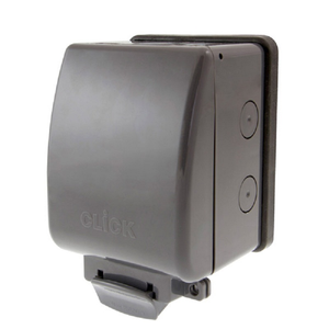 Click OA035AG 1 Gang Single Weatherproof Socket IP66