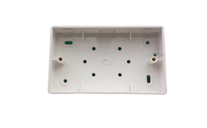 Finelite SB2/SC 2 Gang 32mm Mini Trunking & Conduit Pattress Box - Square Corners