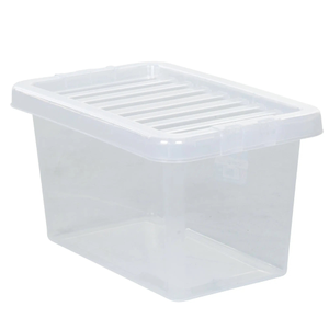 SINGLE - 7 Litre Crystal Plastic Storage Box with Lid
