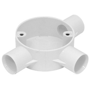 20mm PVC Conduit Tee Box White