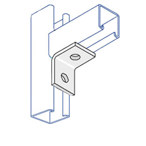 90 Degree Channel 2 Hole Angle Bracket M14 Holes Hot Dipped Galvanised (1H + 1H) Each - CF10