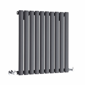 Milano Aruba - Horizontal Designer Radiator - Single Panel - 635mm x 590mm - Anthracite
