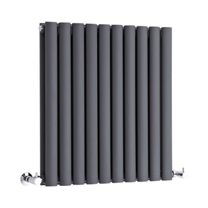 Milano Aruba - Horizontal Designer Radiator - Double Panel - 635mm x 590mm - Anthracite