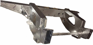 Rear X Member TD5 110 with Long Extensions - GALVANISED