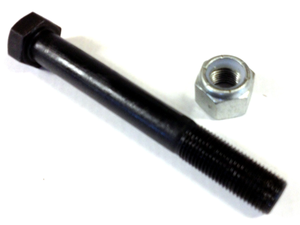 Shackle pin and nut-rear of rear