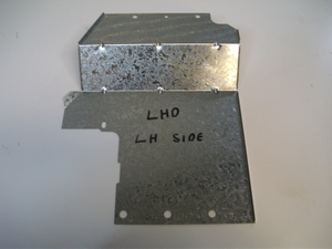 LHD Mudshield fr 1969 lights/wings LH - Galvanised