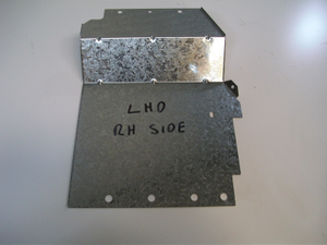 LHD Mudshield fr 1969 lights/wings RH - Galvanised