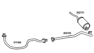 88in Petrol Full Exhaust System - Right Hand Drive