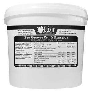 ProGrower Veg & Brassica Blended Quick-Release Top Dressing (15.5-0-0+18%CaO) - Re-Sealable Tub, 10kg