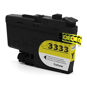 Compatible Brother LC-3333Y High Yield Yellow Ink Cartridge - 1,500 pages