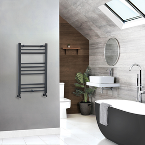 Milano Artle - Straight Anthracite Heated Towel Rail 800mm x 500mm