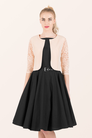 Open Lace Sleeve Bolero - Silver