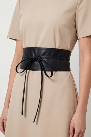 Obi Self Knot Tie Belt - Midnight Blue
