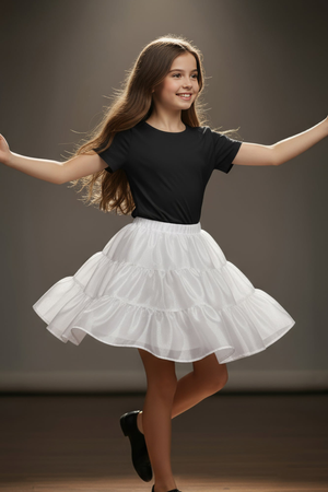 Kids Organza Petticoat - Red