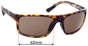 Sunglass Fix Replacement Lenses for Maui Jim MJ746 Byron Bay - 62mm Wide
