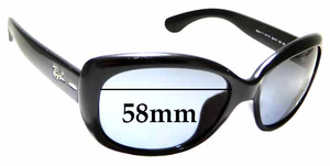 Sunglass Fix Replacement Lenses for Ray-Ban RB4101F Jackie Ohh (Low Bridge Fit) - 58mm Wide