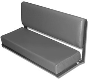 Grey vinyl 2 seater bench seat