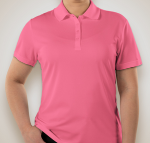 Core 365 Women's Performance Pique Polo - Printed - Charity Pink