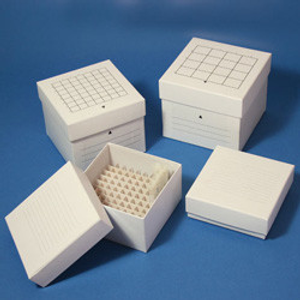 Cardboard Cryo Freezer Box - for 15mL Tubes,  49 Places with Divider, 36/CS
