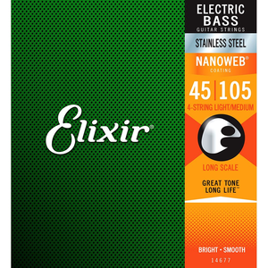 Elixir 14677 Electric Bass Stainless Steel w/ Nanoweb Coating 4S LT/Med LS (45-105)