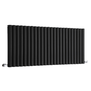 Milano Aruba - Horizontal Designer Radiator - Double Panel - 635mm x 1416mm - Black