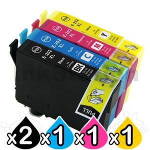 5 Pack Compatible for Epson 202XL (C13T02P192-C13T02P492) High Yield Ink Combo [2BK,1C,1M,1Y]