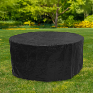 Woodside Large Round Patio Set Waterproof Cover BLACK