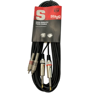 Stagg Jack - RCAm 6M Audio Cable (STC6PCM)