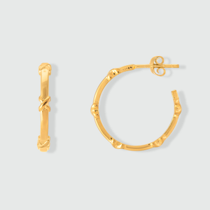 Verona Piccolo Gold Vermeil Kiss Hoop Earrings