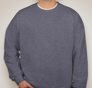 Gildan Midweight 50/50 Crewneck Sweatshirt - Heather Dark Navy