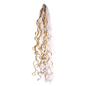 Metallic Gold And White Balloon Tail 75cm