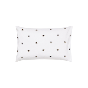 Botanical Bee Standard Pillowcase, White
