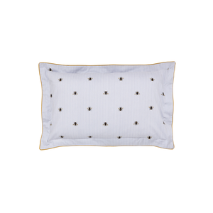 Botanical Bee Oxford Pillowcase, Blue