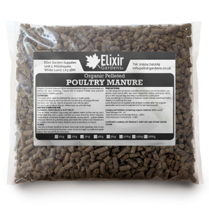 Organic Chicken Manure Pellets (Composted & Compressed Poultry Manure) - 5kg, Polythene Bag