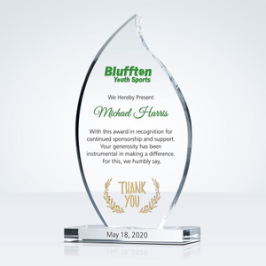 Flame Shaped Appreciation Award