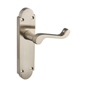Brora Scroll Lever Latch Door Handle - Satin Nickel - Pair - Designer Levers