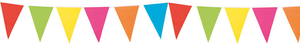 Multi-Colour Plastic Pennant Bunting 10m