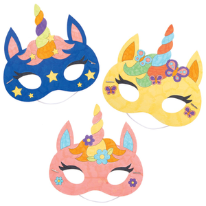 Masken zum Ausmalen Einhorn