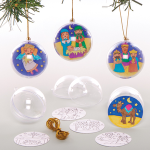 Bastelsets Weihnachtskugeln zum Ausmalen Weihnachtsgeschichte