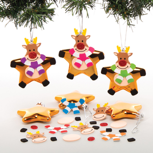 Weihnachtskugelset in Sternform Rentier