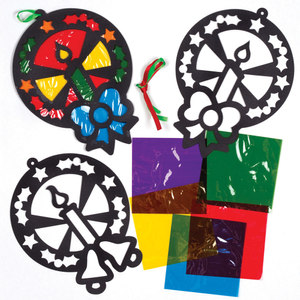 Kerstkrans ‚Glas in Lood‘ Decoratiesets