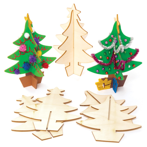 3D Weihnachtsbaum aus Holz