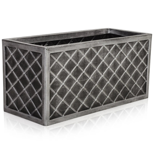 Lazio Pewter Effect Trough Planter