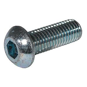 M8 x 20 Socket Button Screw, High Tensile Grade 10.9 Bright Zinc Plated, ISO 7380