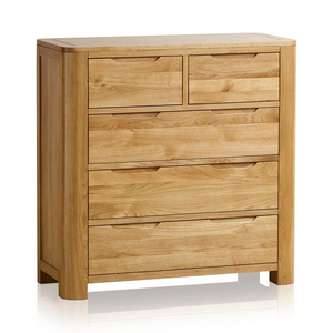Romsey Natural Solid Oak 2+3 Chest of Drawers